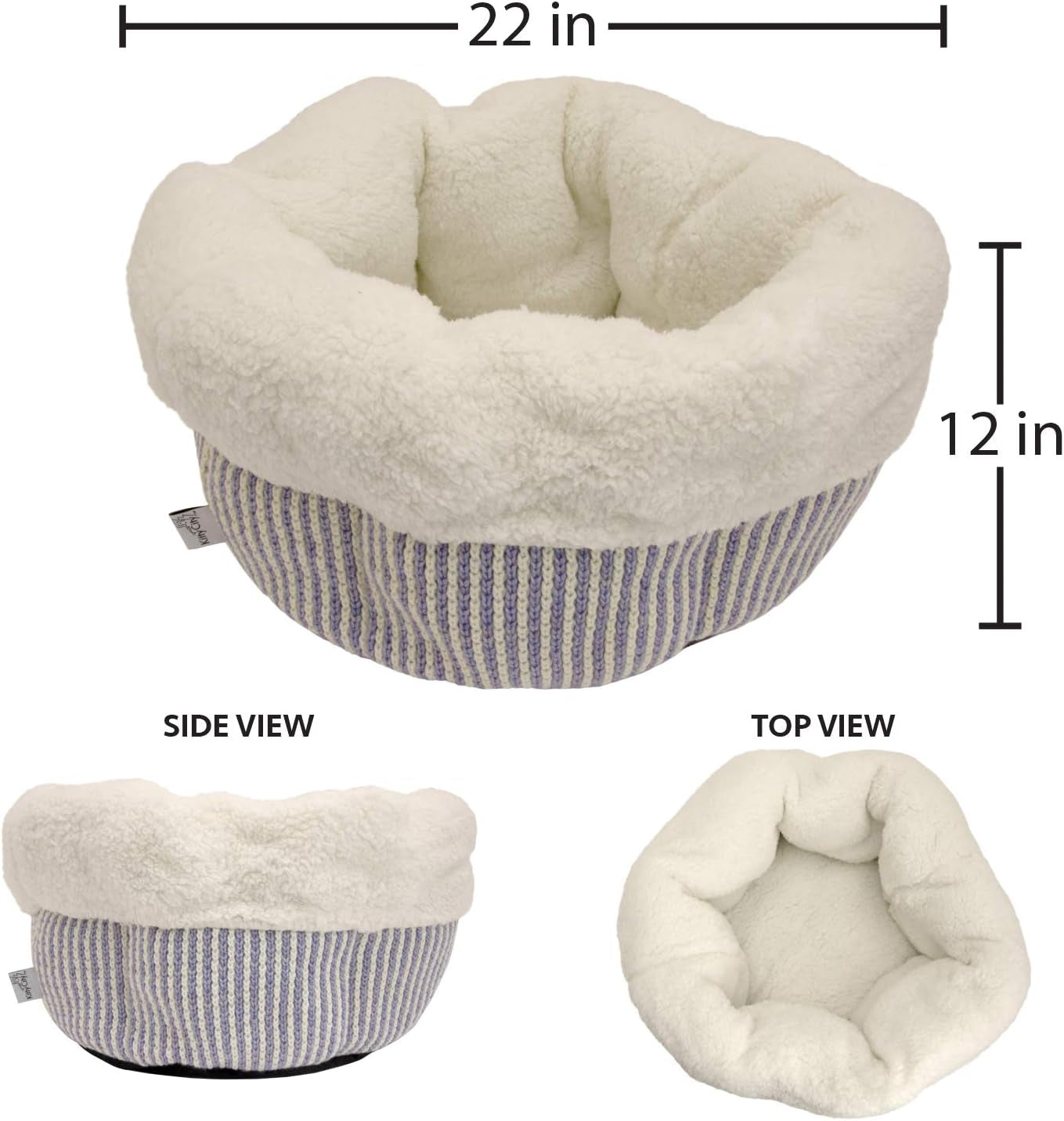Deep Dish Donut Bed in Off White (Model CM-10086-CS01)